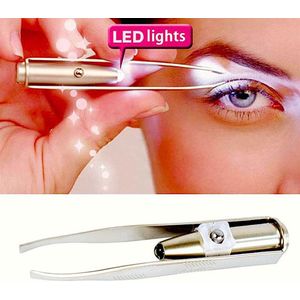 Pincet met LED-licht - Ontharingspincet met Ledlicht - Pincet - Tweezer - Wenkbrauw Pincet Met LED verlichting