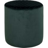 Ejby Pouf - Round Pouf In Dark Green Velvet Hn1206