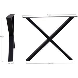 Nimes Legs for dining table - Legs for dining table powder coated in black Design X