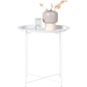 House Nordic Bijzettafel Anne rond 47 cm wit