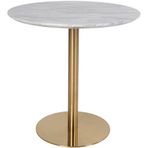 House Nordic - Bolzano - Eettafel - Goudkleurig - Marmerlook - Metaal