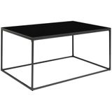 House Nordic Vita Salontafel - Zwart Frame - Zwart houtlook Blad - 60x90x45 cm