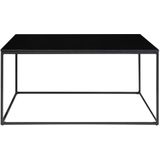 House Nordic Vita Salontafel - Zwart Frame - Zwart houtlook Blad - 60x90x45 cm