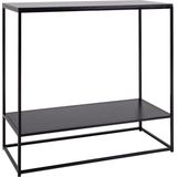 House Nordic Vita Salontafel - Zwart Frame - Zwart houtlook Blad - 60x90x45 cm