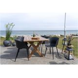 Roda Dining Chair - Chair in black with black legs - set of 2
