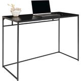 House Nordic Vita bureau - zwart metaal - zwart blad - 100x45x75cm (bxdxb)