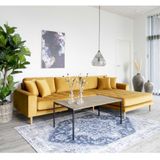 House Nordic Lounge Bank Lido Rechts Geel Velvet