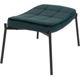 Glasgow Footrest - Footrest in green velvet with black legs