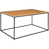 House Nordic Vita Salontafel - Zwart Frame - Eikenlook Blad - 60x90x45 cm