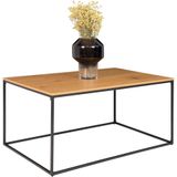 House Nordic Vita Salontafel - Zwart Frame - Eikenlook Blad - 60x90x45 cm