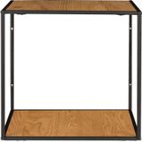 Vita Wallshelf - Shelf with black frame and oak look shelves 36x36x36 cm