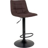 Middelfart Bar Chair - Bar chair in dark brown with black legs - set of 2