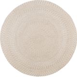 Menorca rug - rug in 100% recycled plastic, sand, Ø180 cm