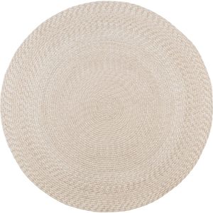 Menorca rug - rug in 100% recycled plastic, sand, Ø180 cm