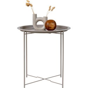 House Nordic Bijzettafel Anne Rond 47 cm Grijsbeige