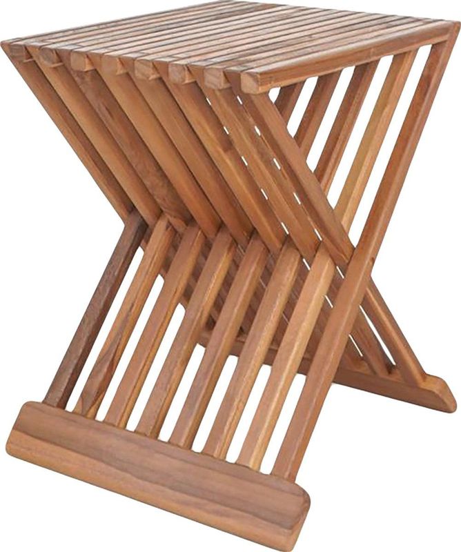 House Nordic - Erto Kruk - 40x35x45 CM - Bruin - Teakhout
