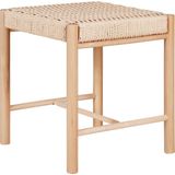 Abano Stool  - Stool in poplar with natural wicker seat, natural