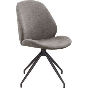 Monte Carlo Dining Chair - Dining Chair with swivel base, stone with black legs, HN1030