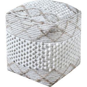 Poef Ivoor - Stof - 40x40x40cm - Poef Puri - House Nordic