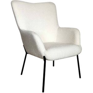 House Nordic Fauteuil Glasgow Bouclé Wit