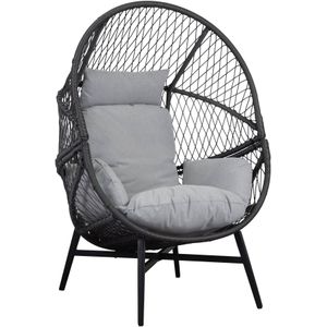 Fauteuil Rotan Zwart - 74x73x103cm - House Nordic