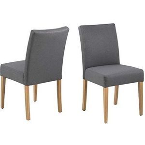 AC Design Furniture Emily Dining haar, polyester, 60 x 49,5 x 91 cm, grijs