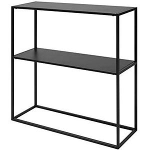 AC Design Furniture Nino consoletafel met legplank, B: 79,5 x H: 80,5 x D: 26 cm, zwart, metaal, 1 stuk