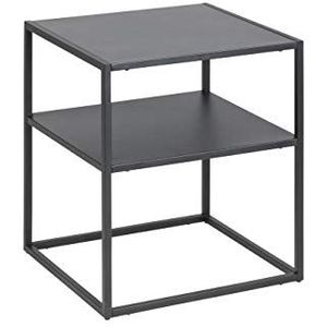 AC Design Furniture Nino Nachtkastje met legplank, zwart, metaal, 45 x 50,5 x 40 cm