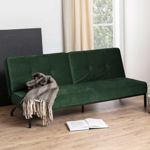 by fonQ basic Sabine Slaapbank - Fluweel - Donkergroen