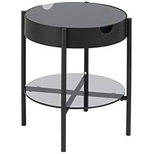 AC Design salontafel Timon, metaal, 45 x 50 x 45 cm, zwart mat