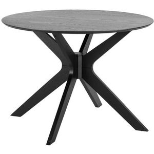 AC Design Furniture Dion eettafel, eiken, zwart, H: 75 x D: 105 cm