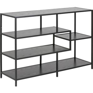 Giga Living - Boekenkast Bronx - Zwart - MDF - 4 Planken