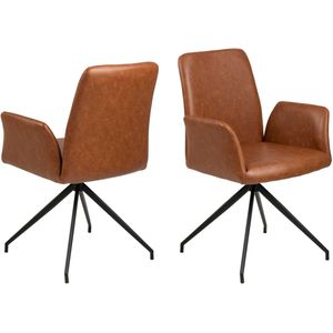 AC Design stoel Naila, kunststof, 59 x 88 x 59 cm, cognac