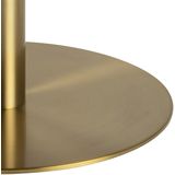 Eettafel Ming Rond 105cm Wit Marmer met Brass Voet