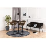 AC Design Furniture Jack barkruk set van 2, H: 104 x B: 54,5 x D: 48,5 cm, lichtbruin/zwart, stof/metaal, 2 stuks.