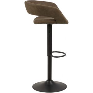 AC Design Furniture Jack Barkruk, set van 2 stuks, H 104 x B 54,5 x D 48,5 cm, lichtbruin/zwart, stof/metaal, 2 stuks.
