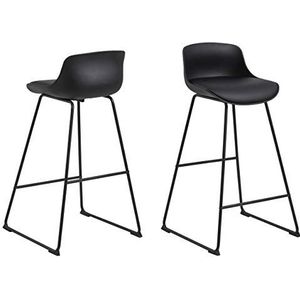 AC Design Furniture 85087 Tille Bar Stool, leren ketting, L: 49 x B 43 x H 94 cm, 2 stuks.