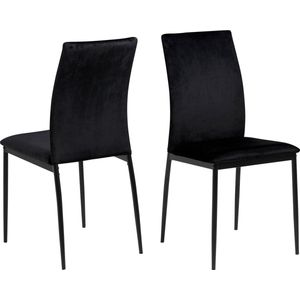 AC Design Furniture Devin eetkamerstoel, zwart, H: 92 x B: 43,5 x D: 53 cm