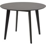 Eettafel Levi MDF Zwart Ø105cm - Giga Living - Rubberhout/MDF