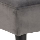 AC Design Furniture Gloria Bank, L: 95 x B: 38 x H: 45 cm, oudroze/zwart, fluweel/metaal, 1 stuk - Comfortabel en luxe fluwelen bankje in oudroze