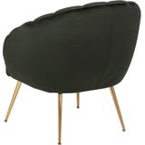 AC Design Furniture Denise relaxstoel, polyester, donkergroen, 81 x 76 x 76 cm
