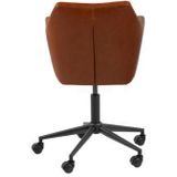 Bureaustoel Erica Leather Look Bruin - Giga Living