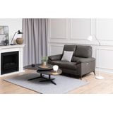 Rie 2-zits relaxbank elektrisch grijs - Comfortabele en stijlvolle bank met elektrisch verstelbare zittingen