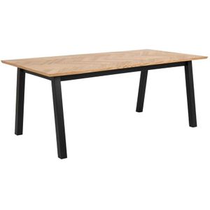 Eettafel Leeds Naturel 180cm - Giga Living - Eikenhout/MDF