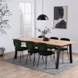 Eettafel Leeds Naturel 220cm - Giga Living - Eikenhout/MDF