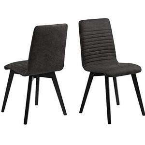 AC Design Furniture Eetstoel, Polyester, Grijs, L: 43 x B: 42 x H: 90 cm