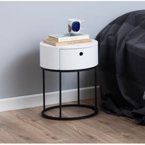 AC Design Furniture Apollon nachtkastje, hout, wit, 51 x 40 x 40 cm