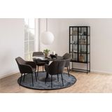 ACTONA GROUP Esstisch »Ibiza«, (1 St.), Esstisch rund Ø 110 cm, Schwarz, mit Trompete Gestell