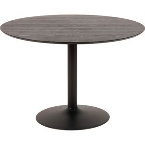 ACTONA GROUP Esstisch "Ibiza", (1 St.), Esstisch rund Ø 110 cm, Schwarz, mit Trompete Gestell