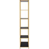 Regal Dover 77 cm 4 Fachböden - gold/schwarz